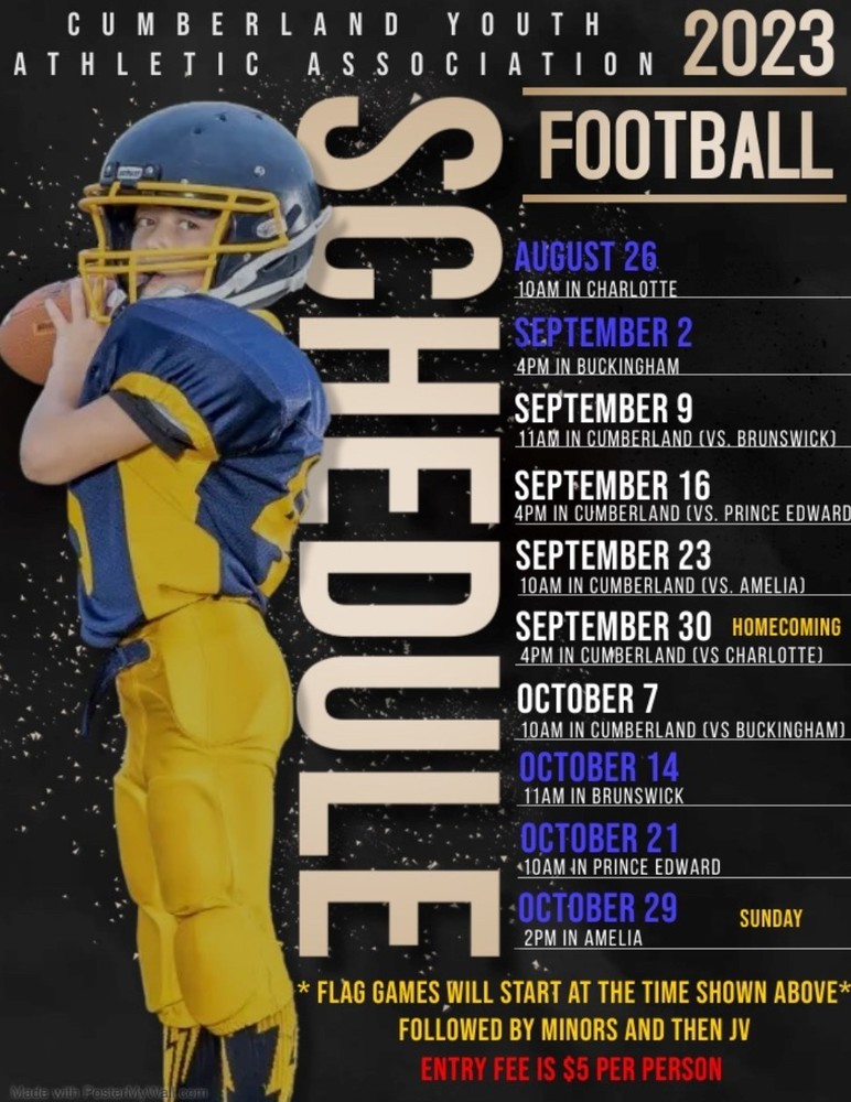 Youth Football Schedule